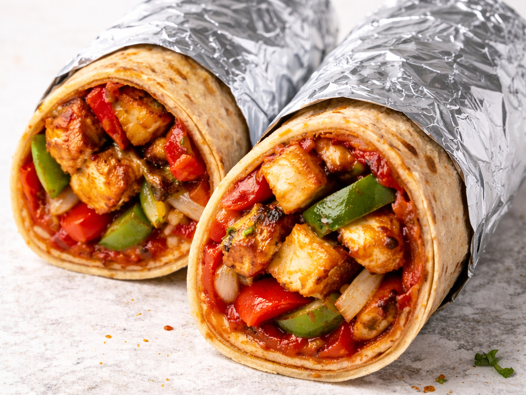 Fire Roasted Chicken Tikka Wrap.