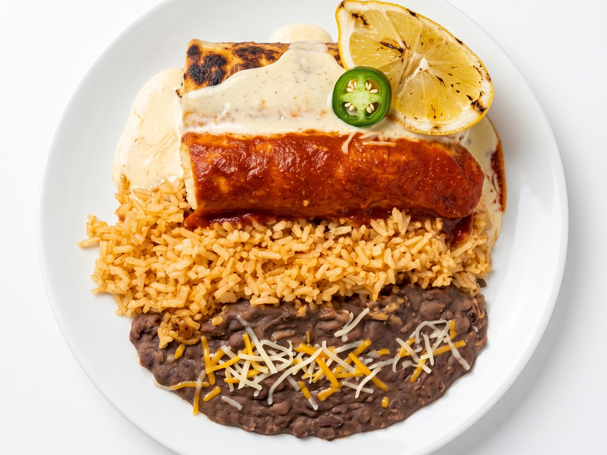 Mexican flag enchiladas