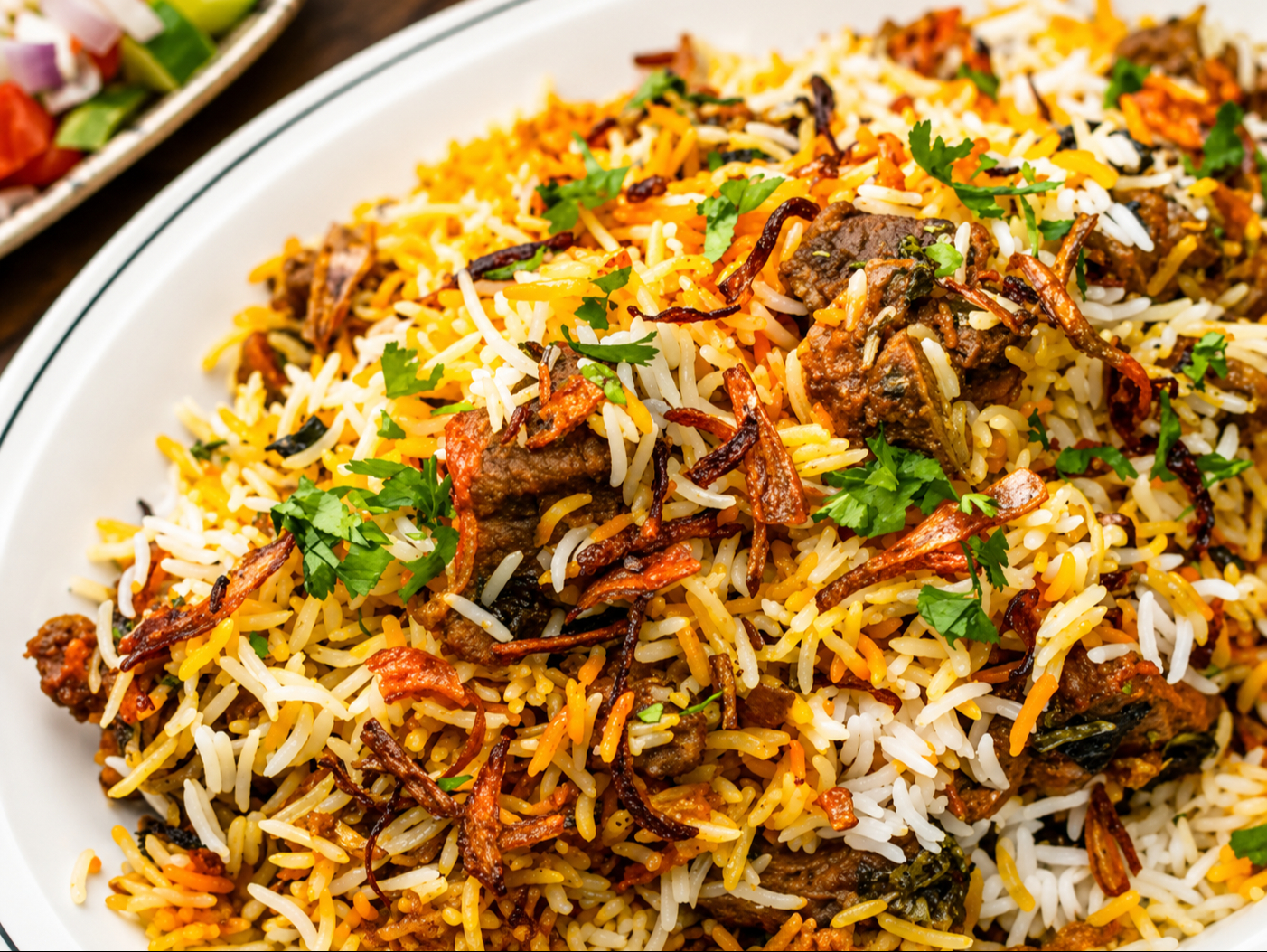 Goat Dum Biryani.
