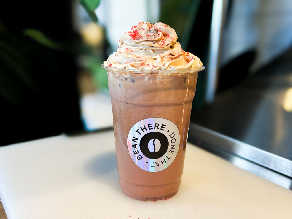 Iced Raspberry Dark Mocha.