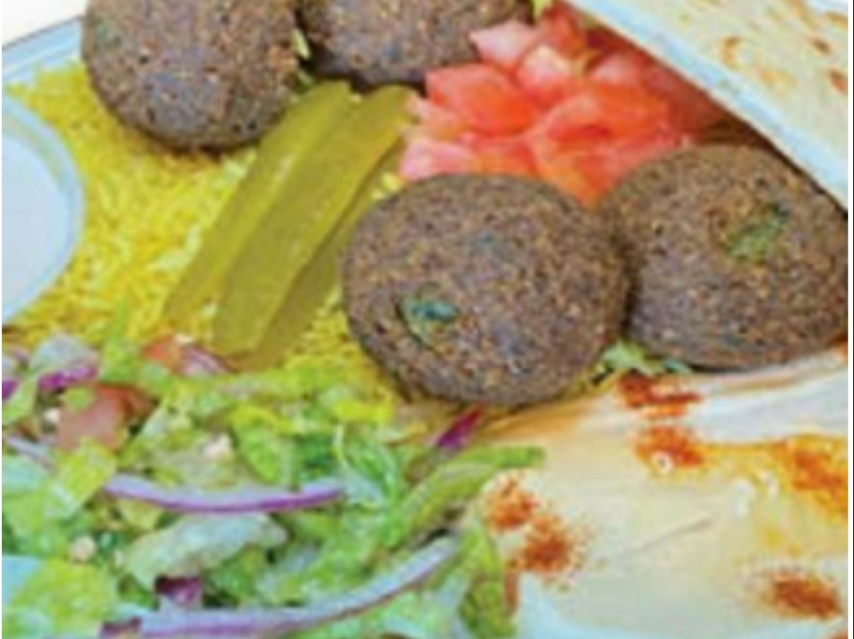 Falafel Rice Bowl & Tahini Sauce.