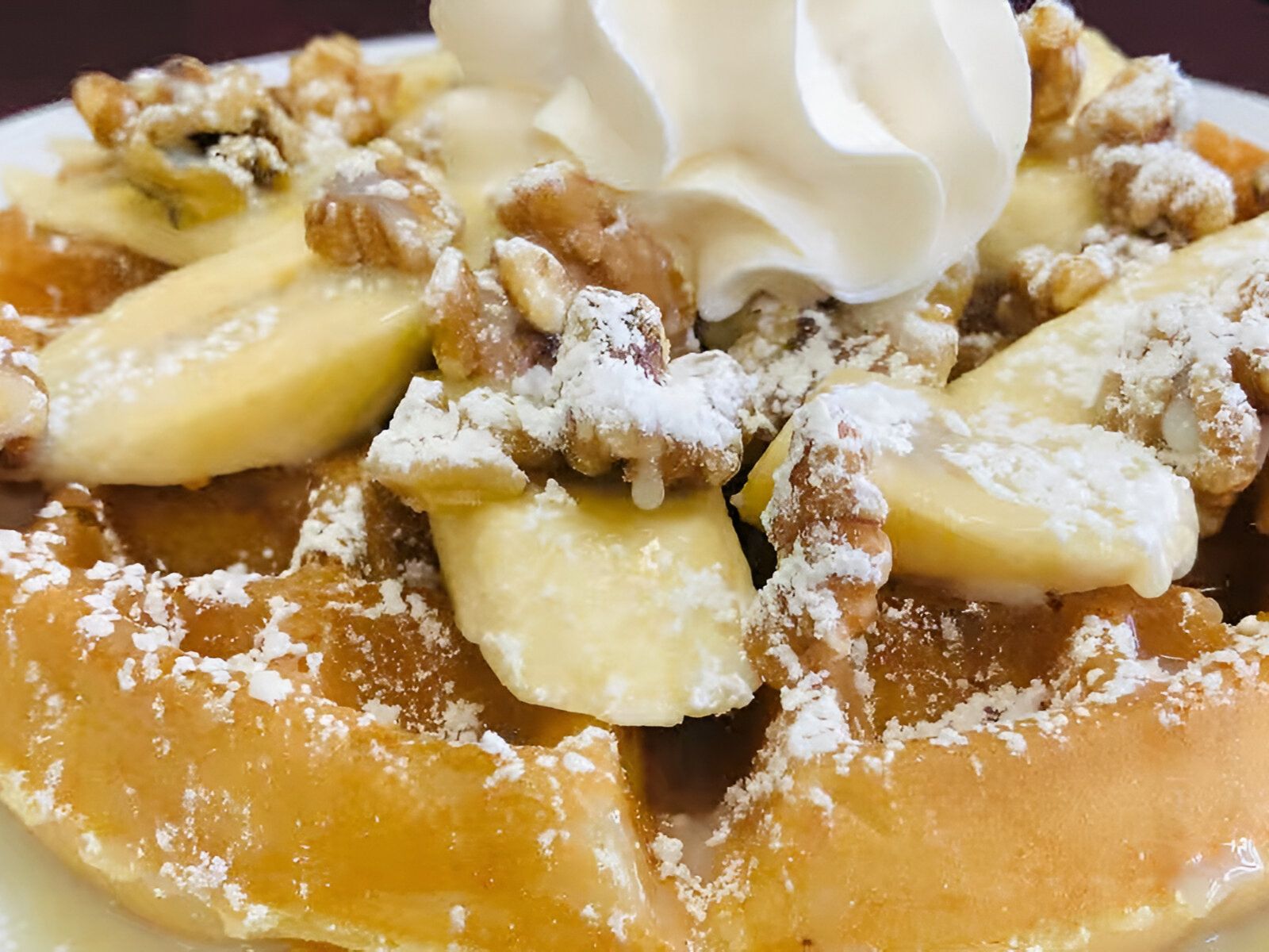 Banana Walnut Waffle.