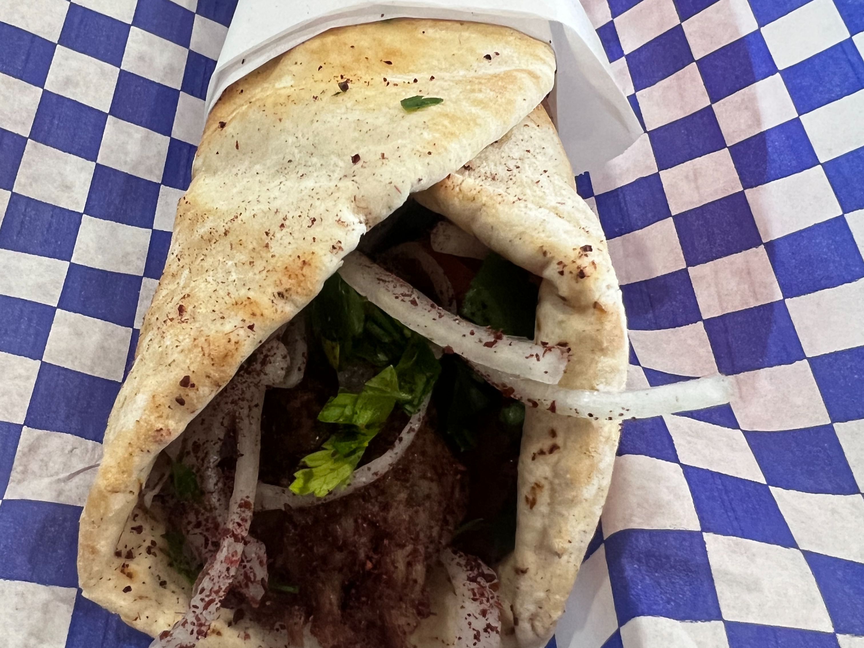 Kobideh Kabob Sandwich.