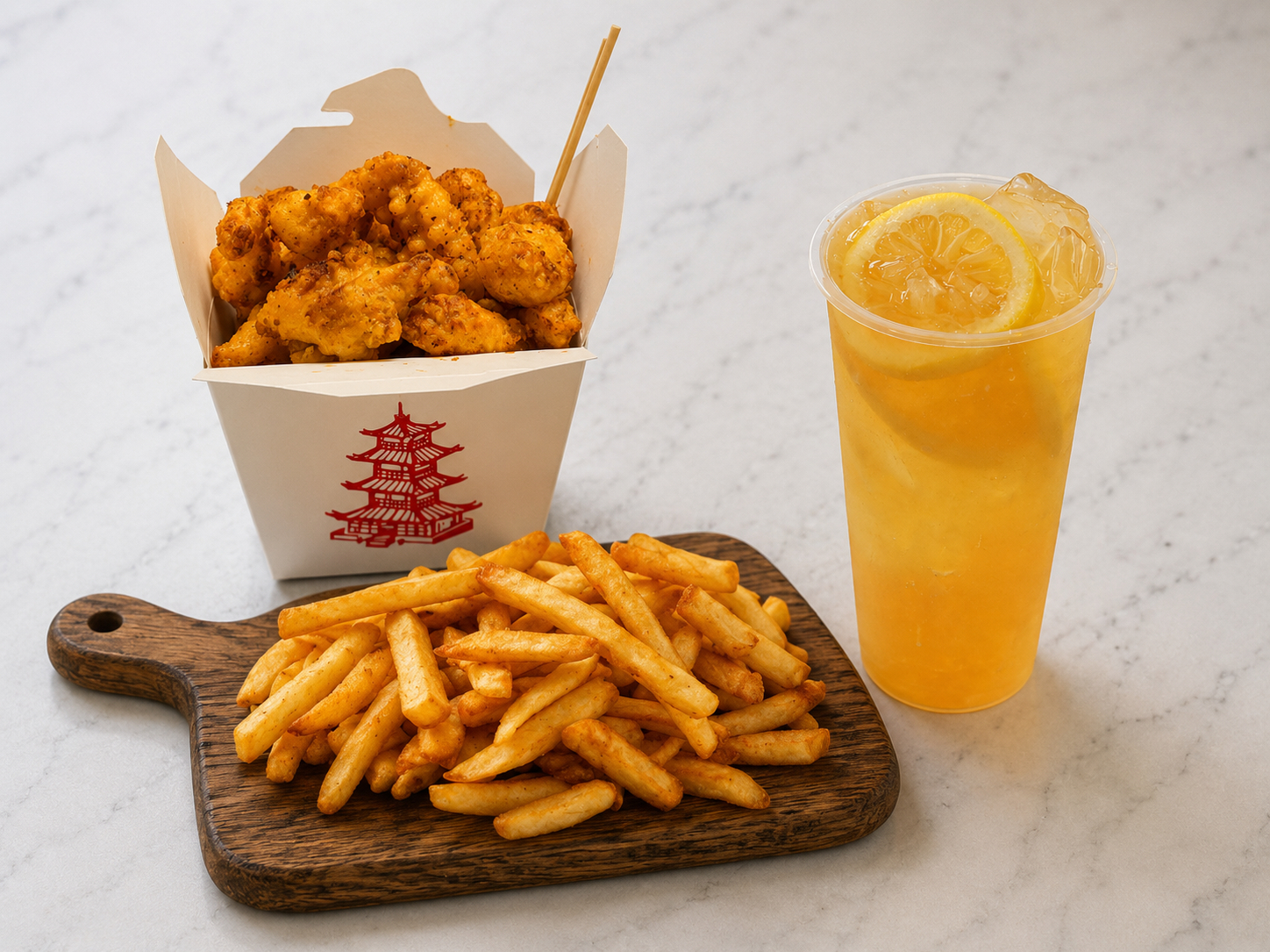 Fries + Popcorn Chicken + Drink.