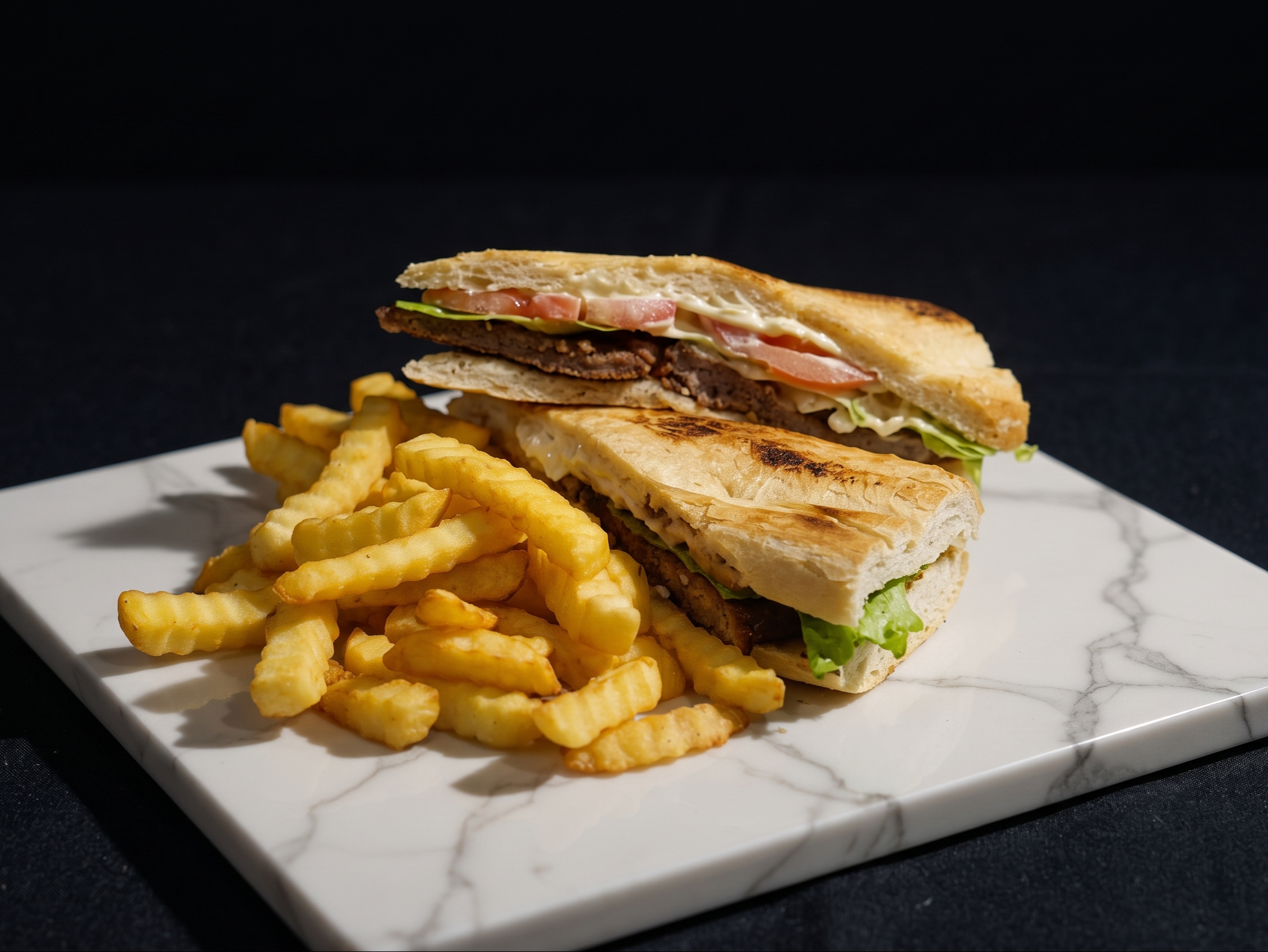 Breaded Steak Sandwich.