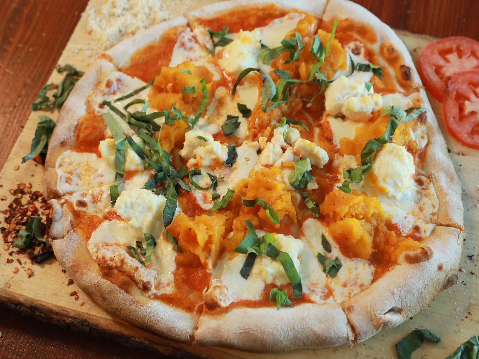 Mini Butternut Ricotta Pizza.