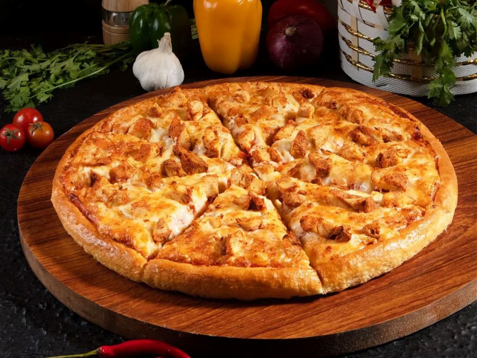 Chicken Tikka Pizza.
