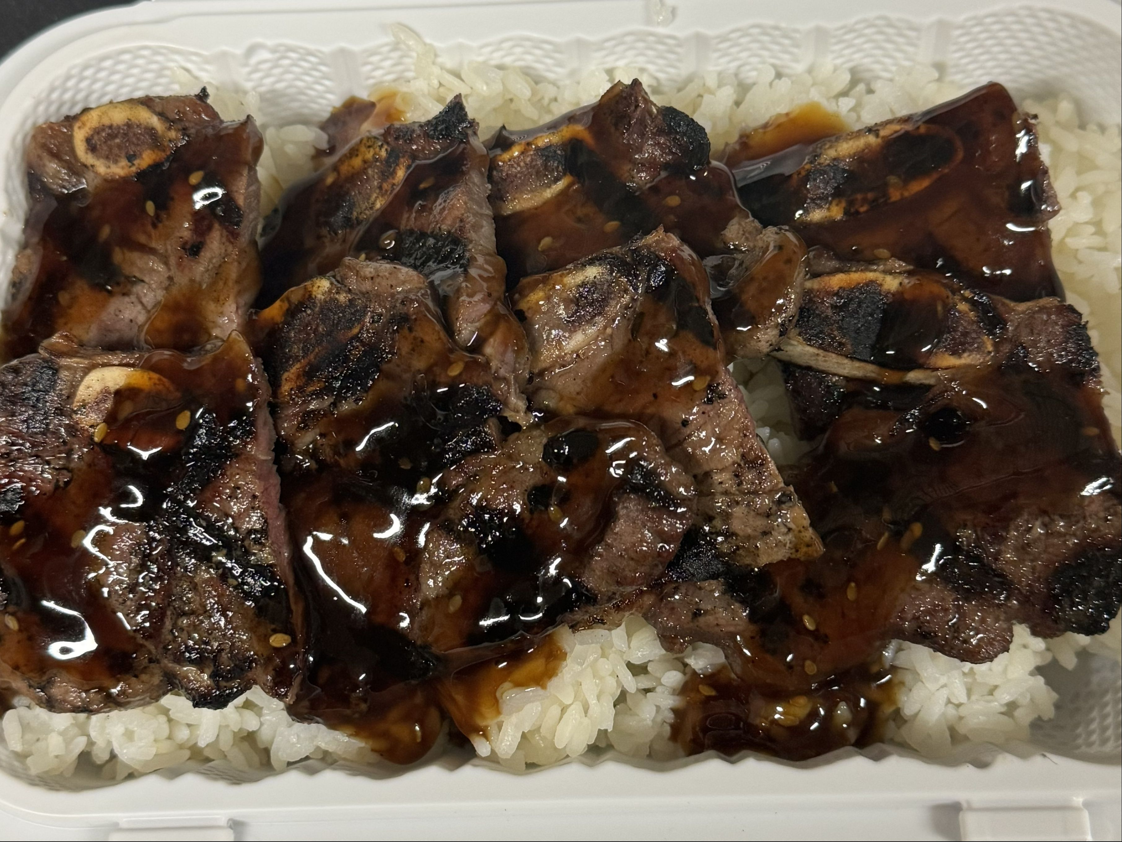 Kalbi rib bowl.