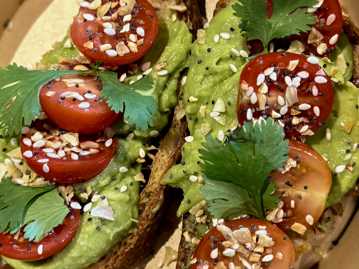 Avocado Tomato & Everything Toast.