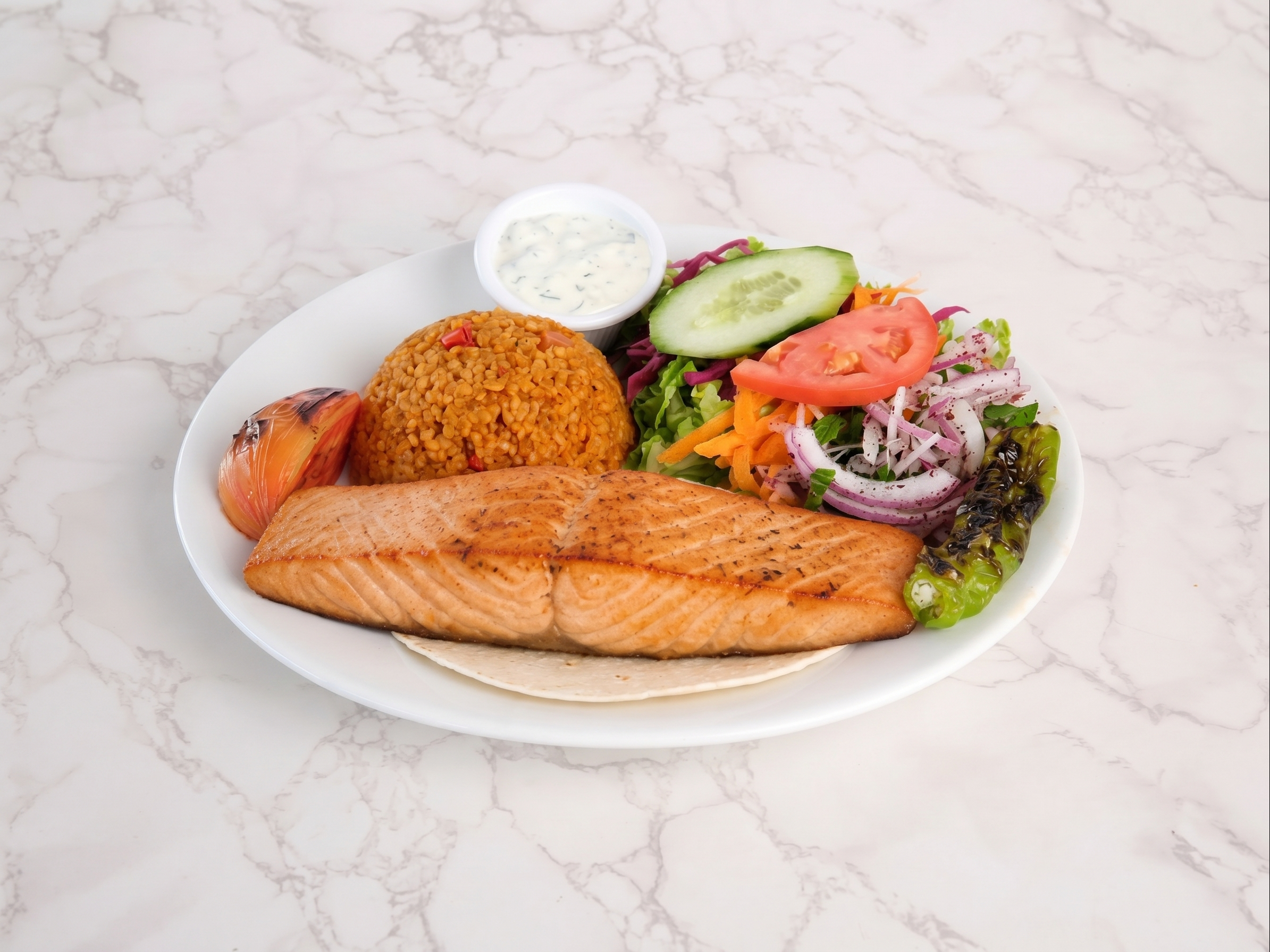 Filet Of Salmon Entree.