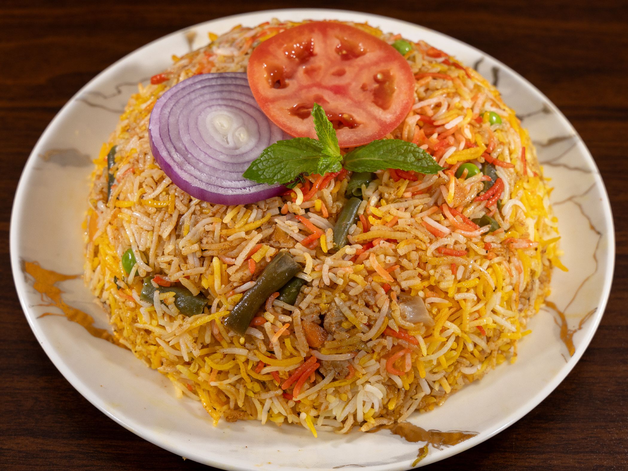 Veg Dum Biryani.