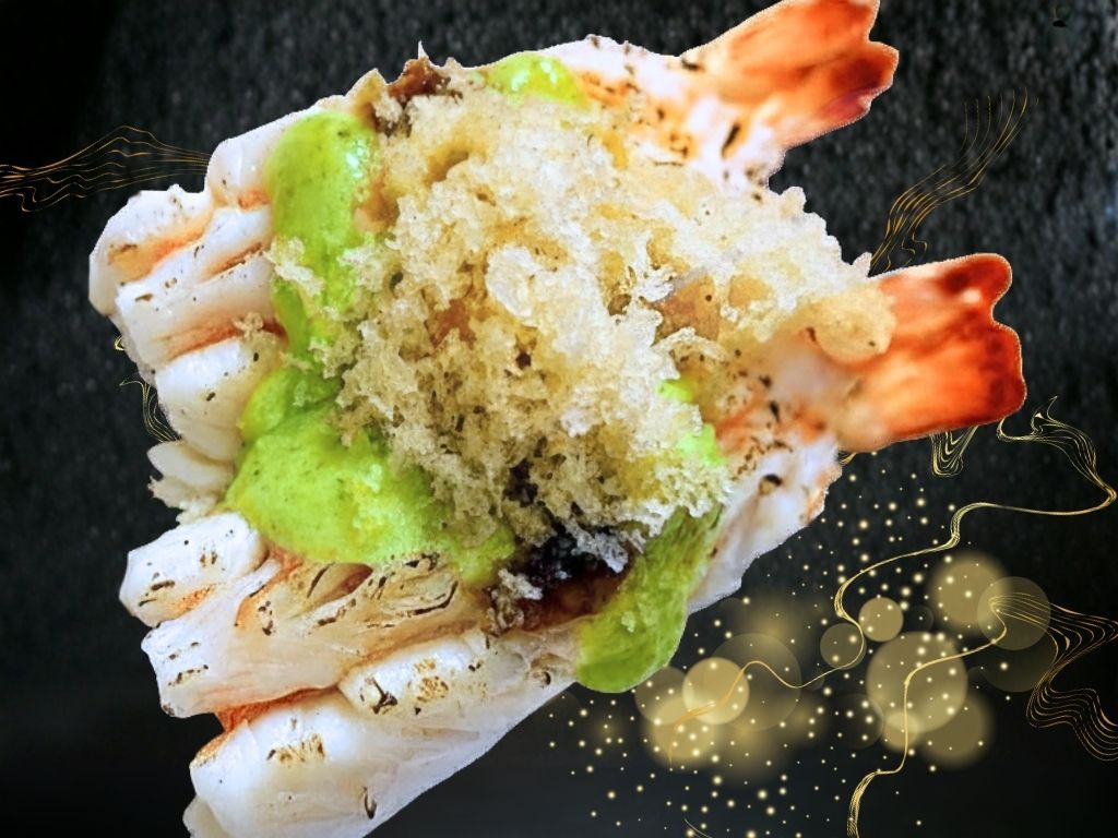 Seared Shrimp Nigiri.