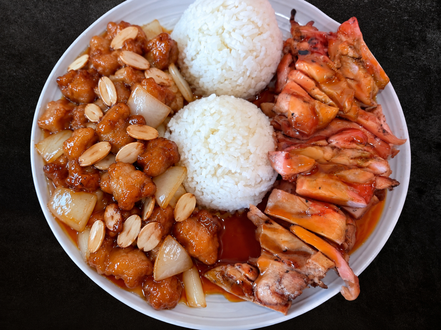 Chicken & Almond Chicken.