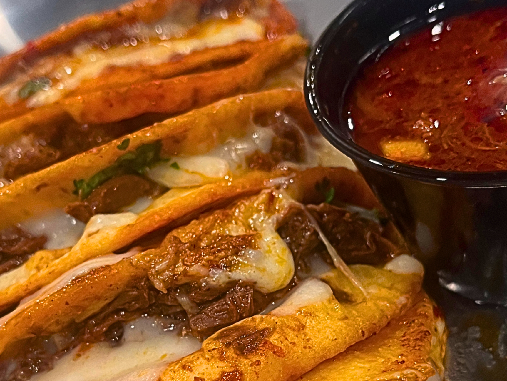 * (5) Birria Tacos.