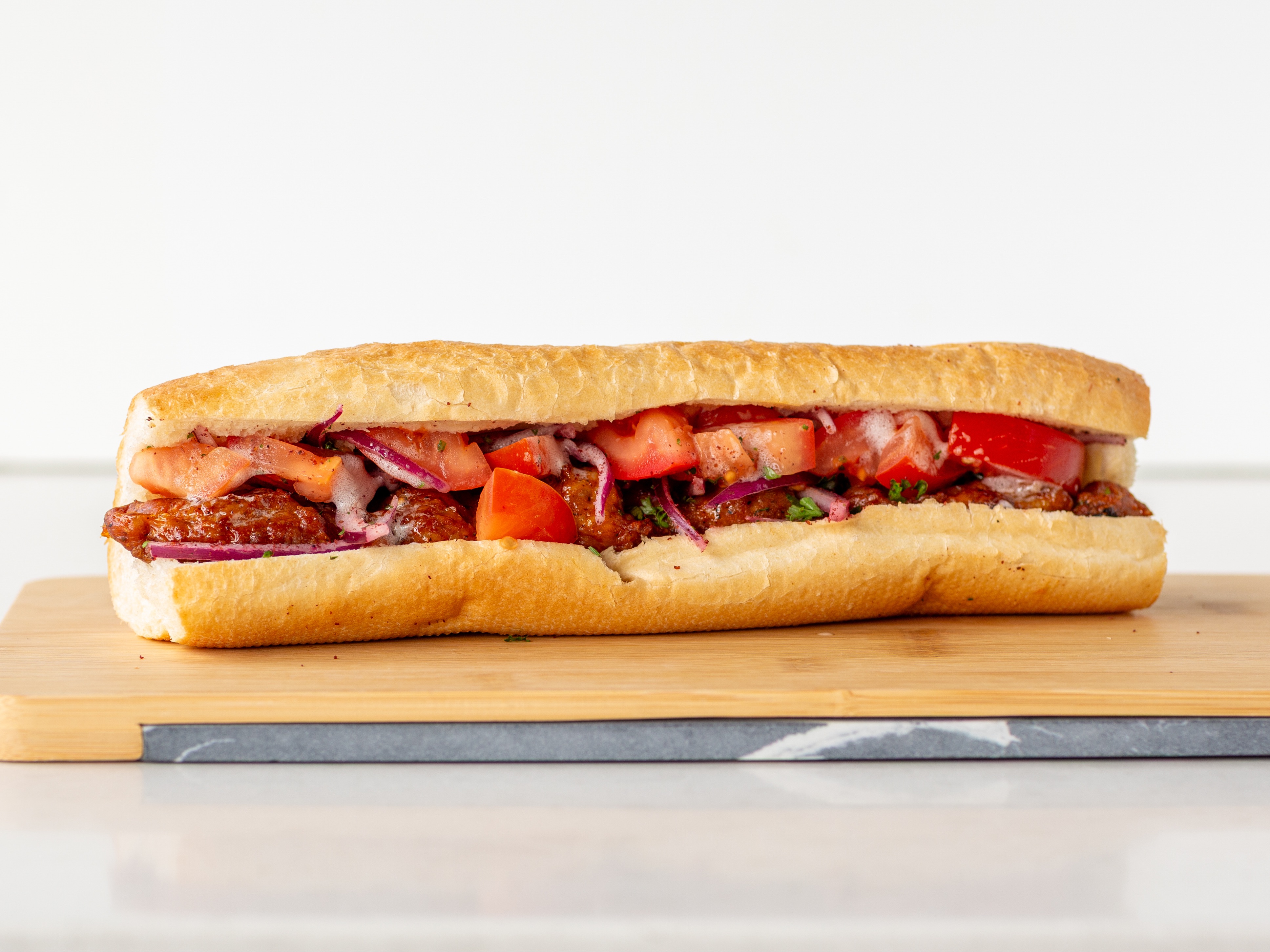 Chicken Luleh Kabob Baguette.