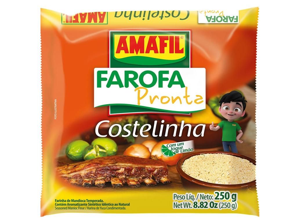 Farofa Madioca Amafil Costelinha 250g.