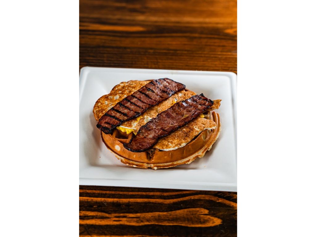 B.B. Egg Waffle & Turkey Strips.