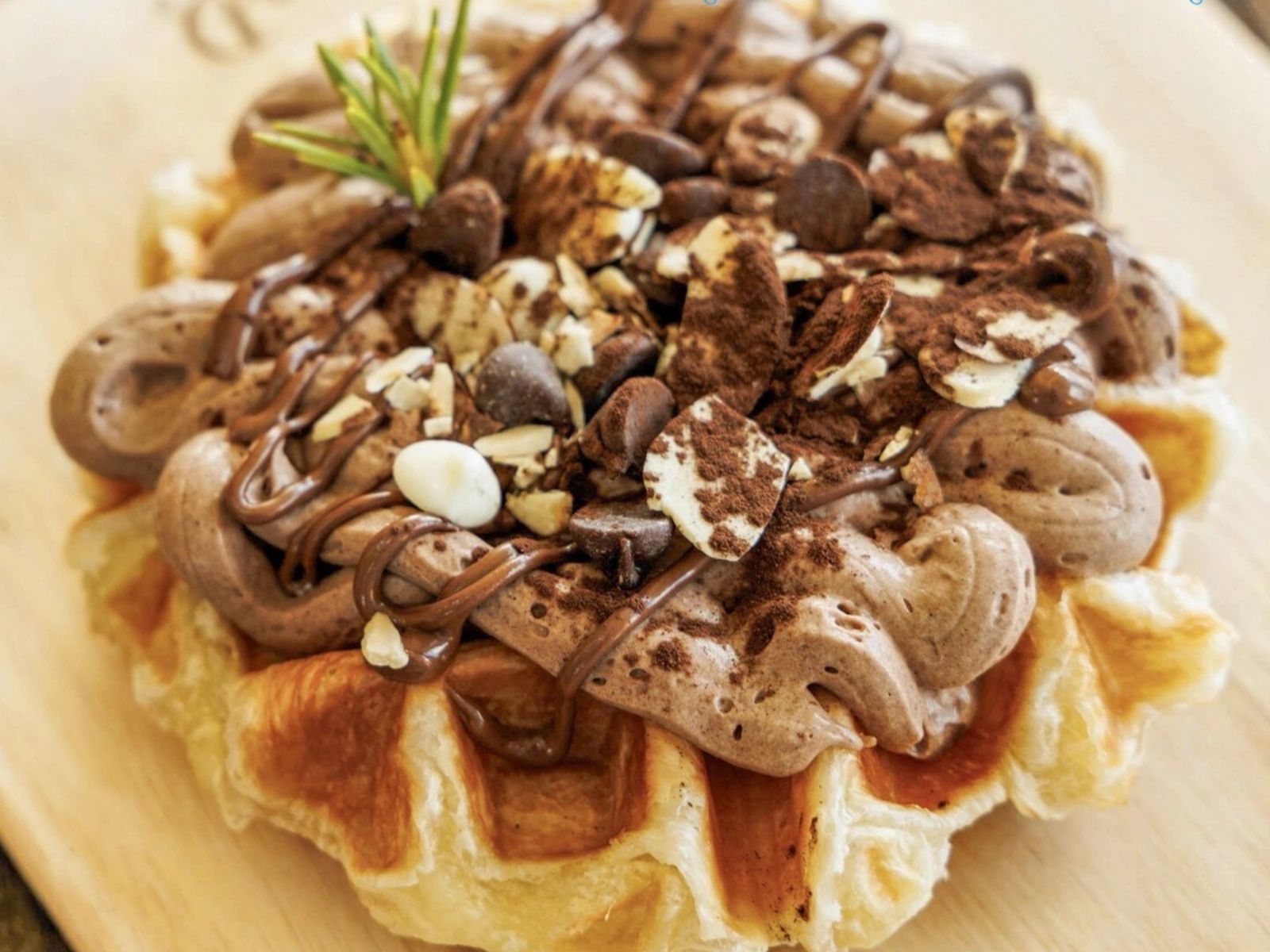 Nutella with Home Made Whipped Cream & Grated Chocolate.