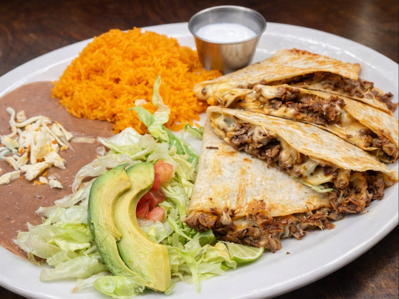 Carne Quesadilla Dinner.