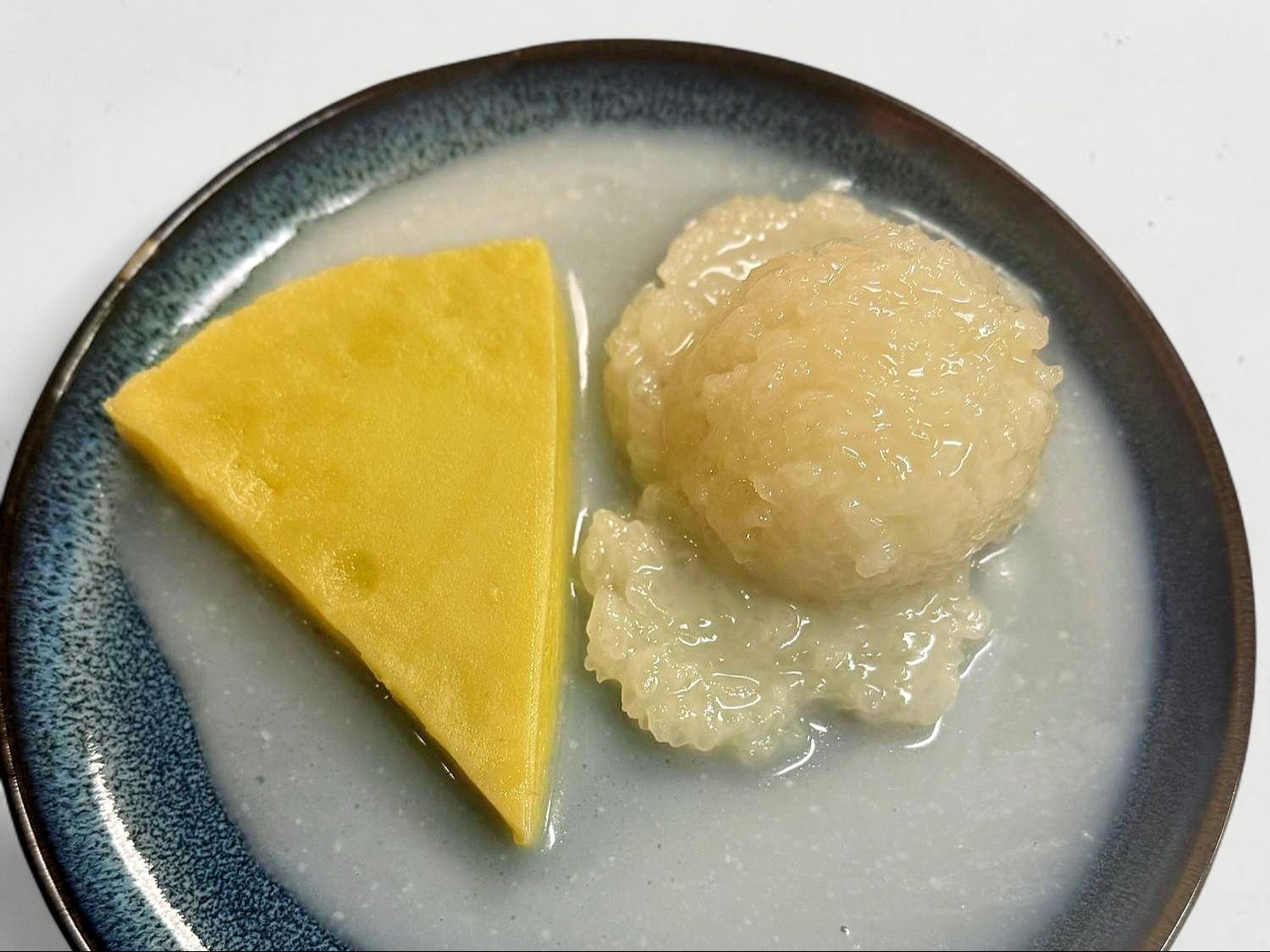 Egg Custard with Sweet Sticky Rice.