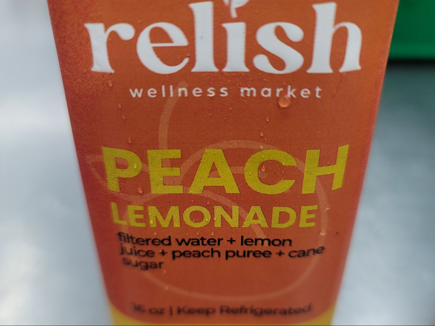 Fresh Peach Lemonade by Relish Wellness Market.
