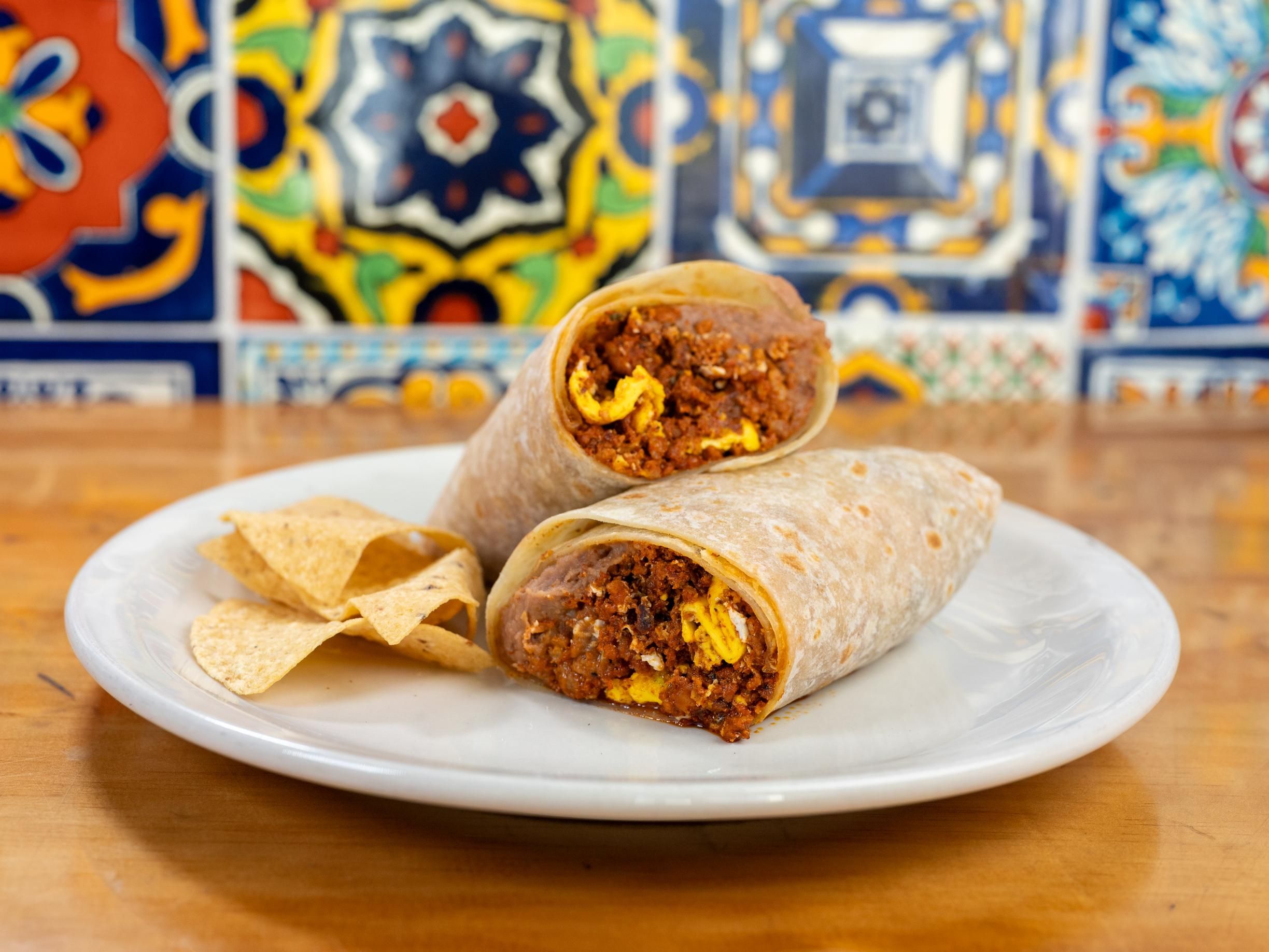 Chorizo Burrito.