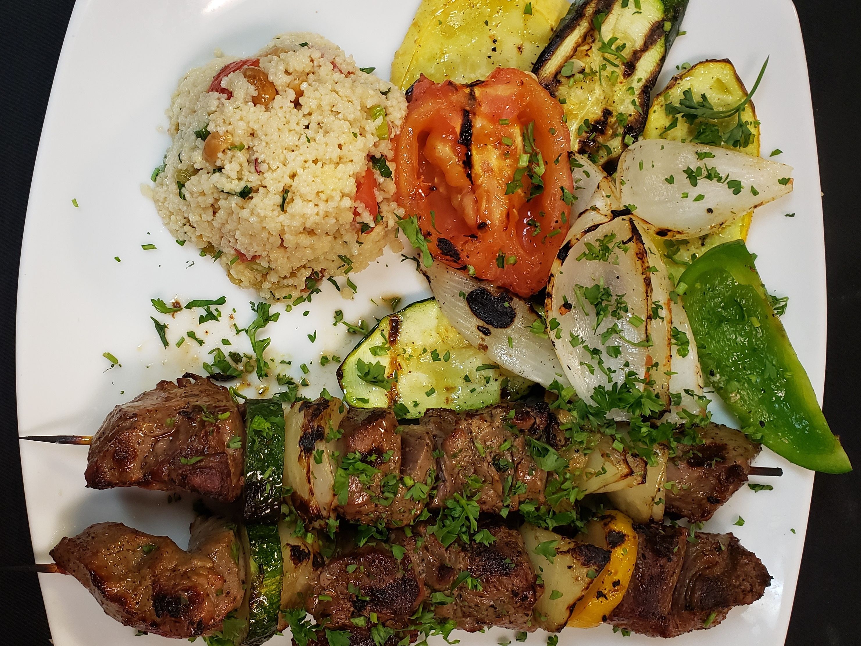 Lamb Kebab Dinner.