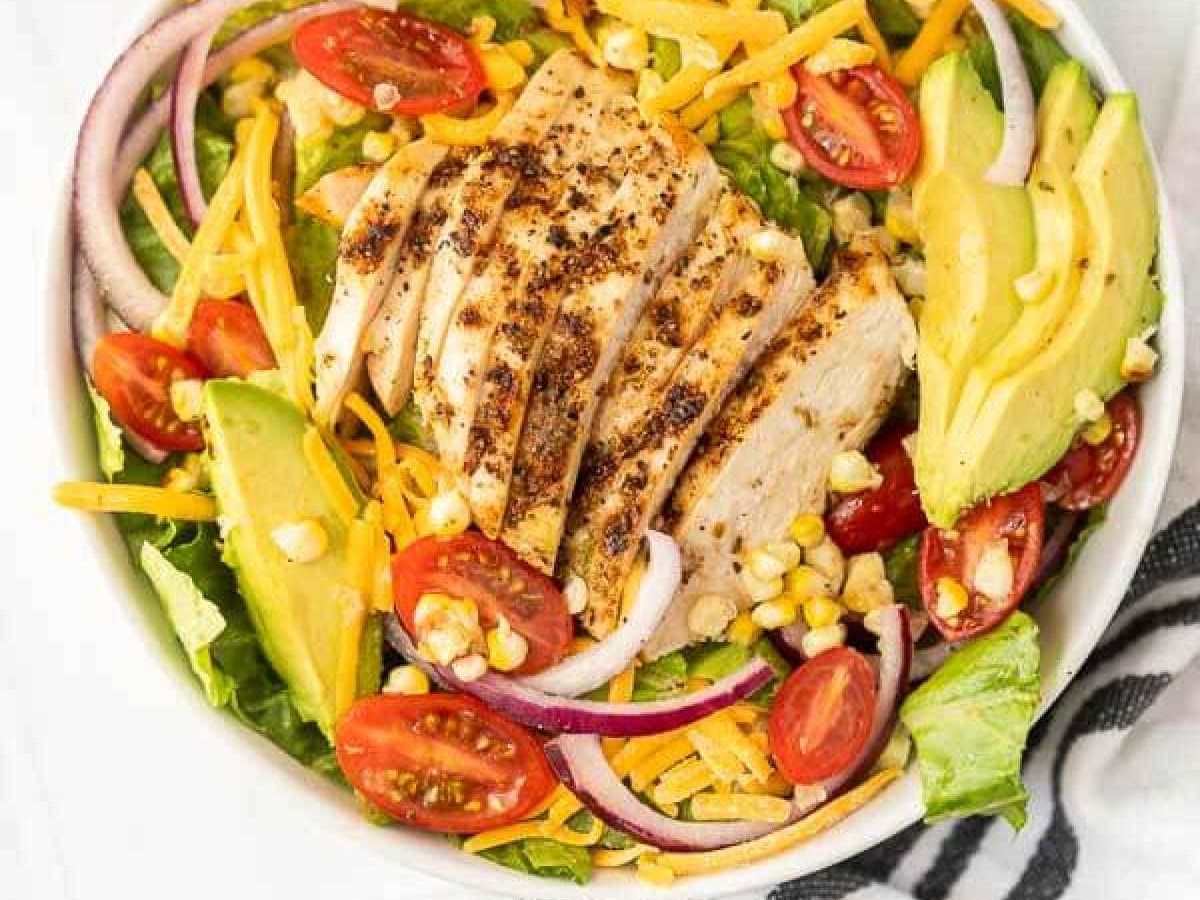 Grilled chicken salad.