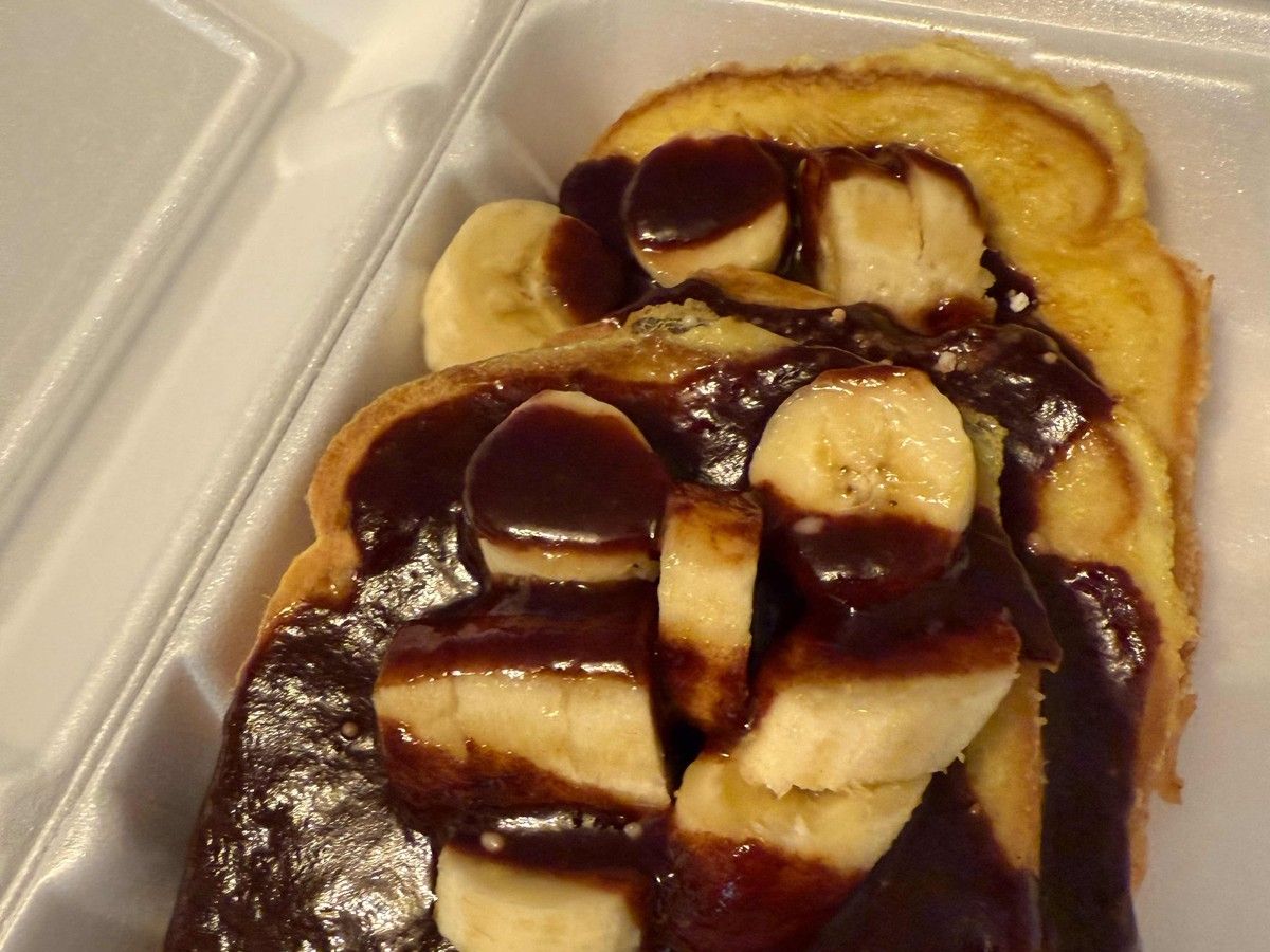 Cinnamon Swirl Banana French Toast.