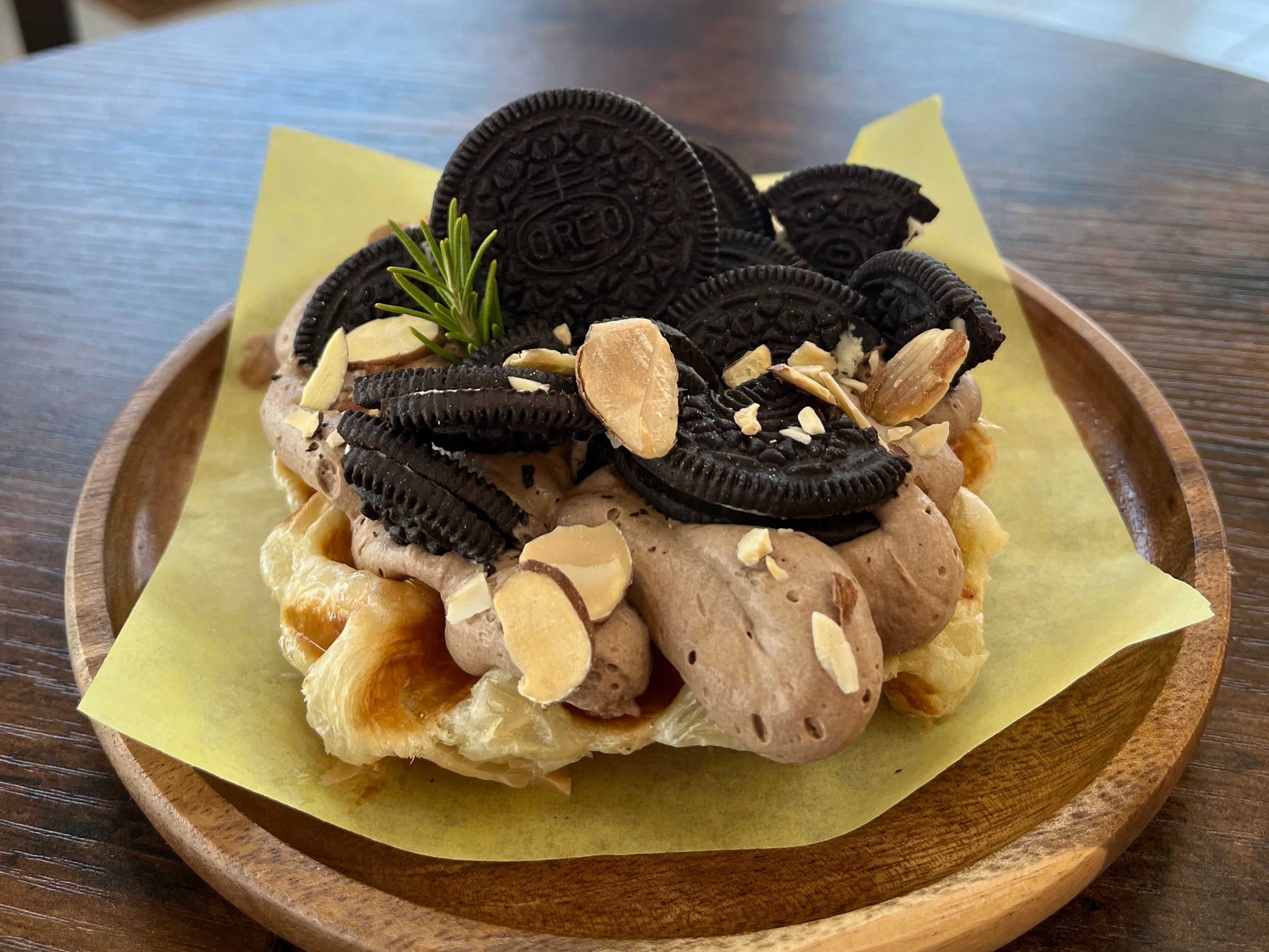 Chocolate Oreo Croffle.