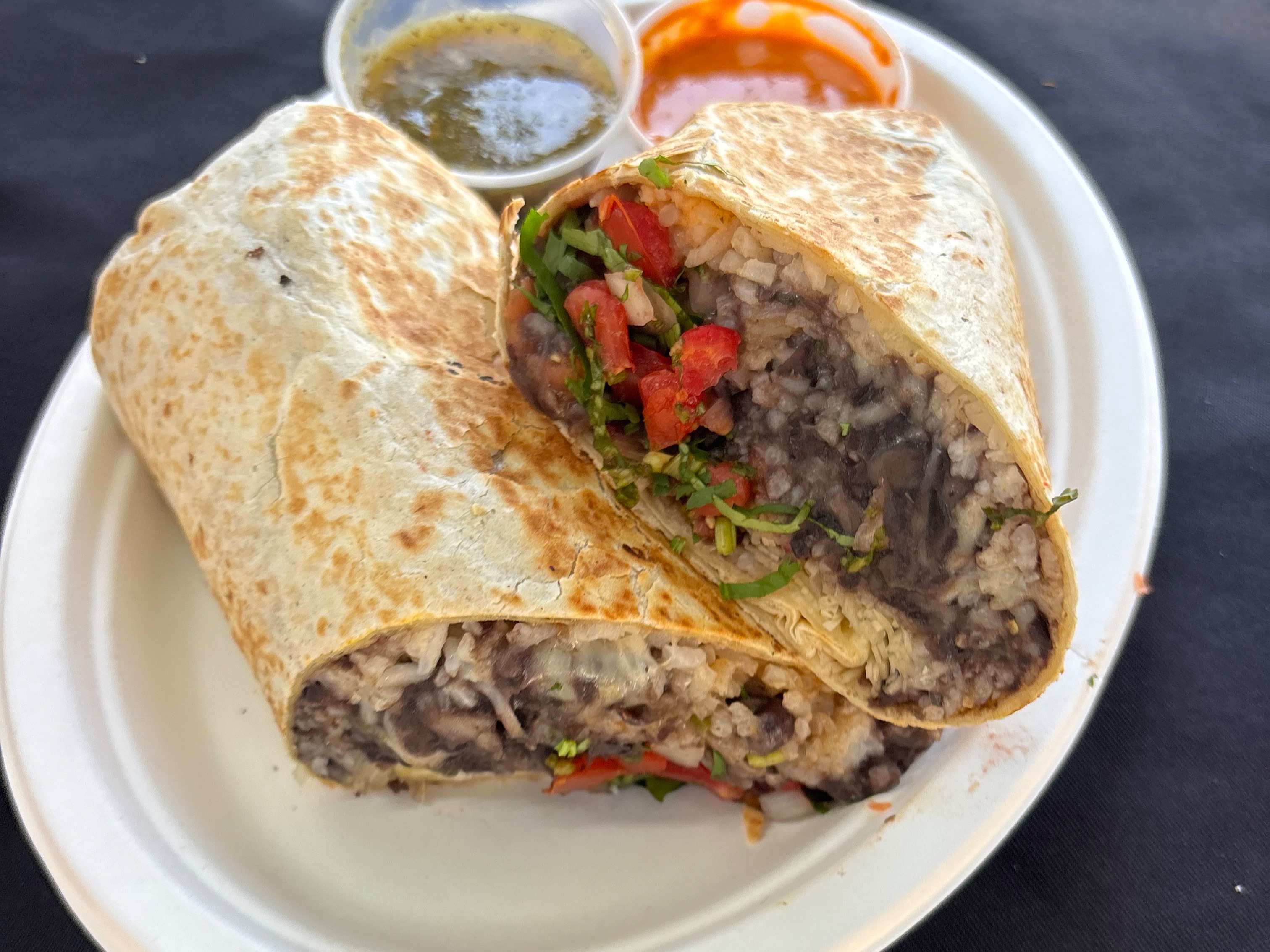 Rice & Beans Vegan Burrito.