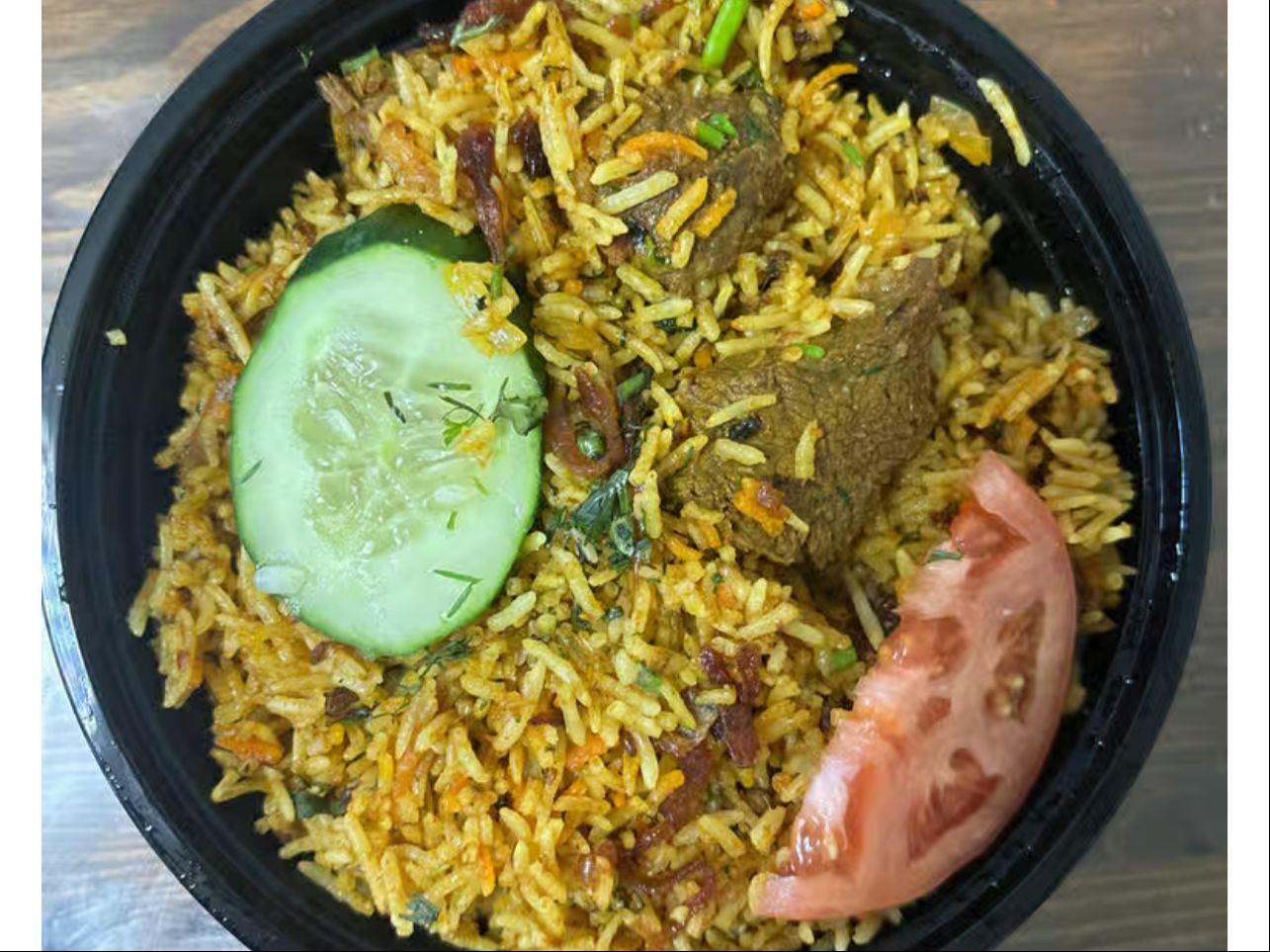Hyderbadi Beef Biriyani.