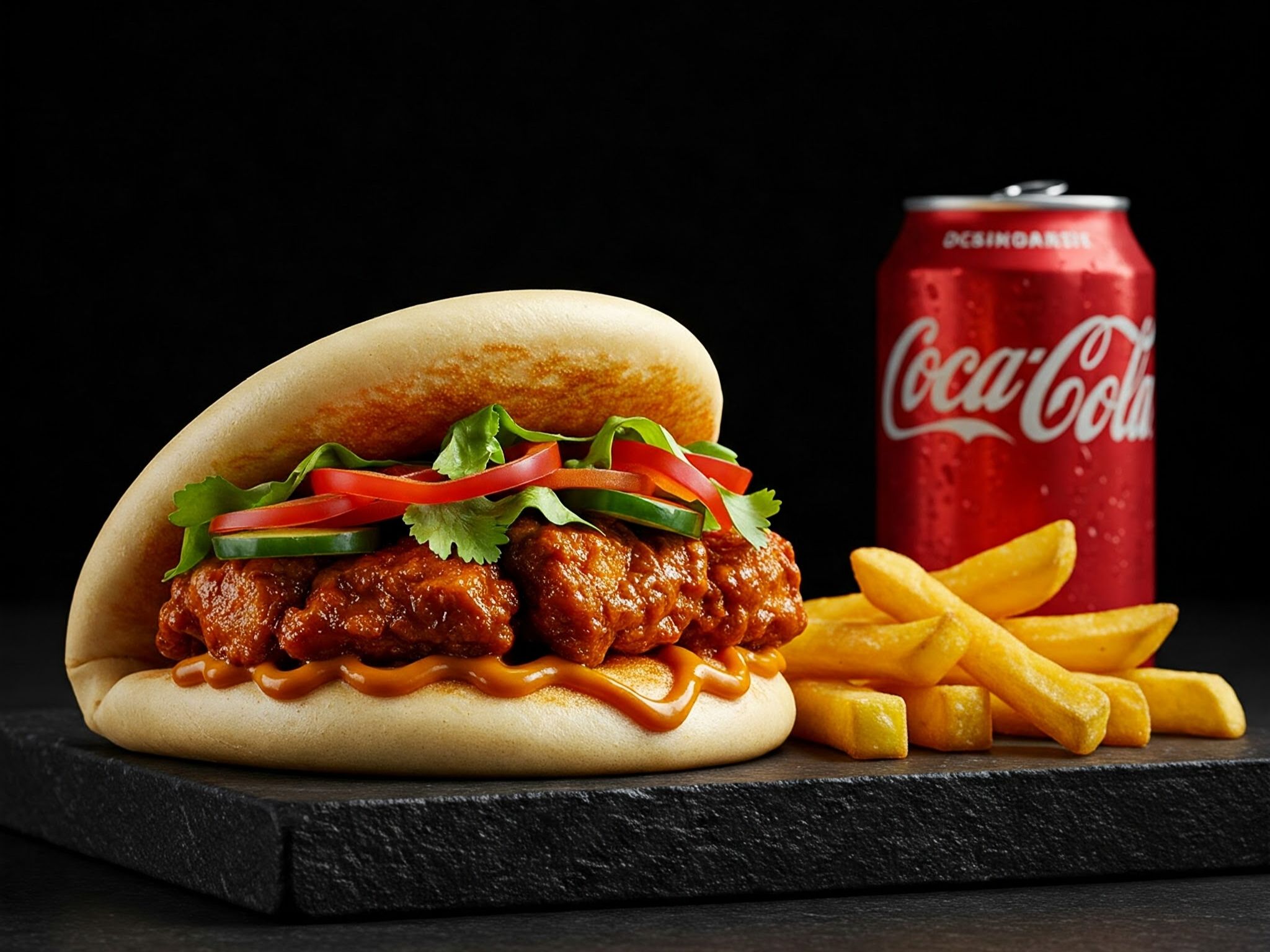 Chicken Bao Bun Meal.