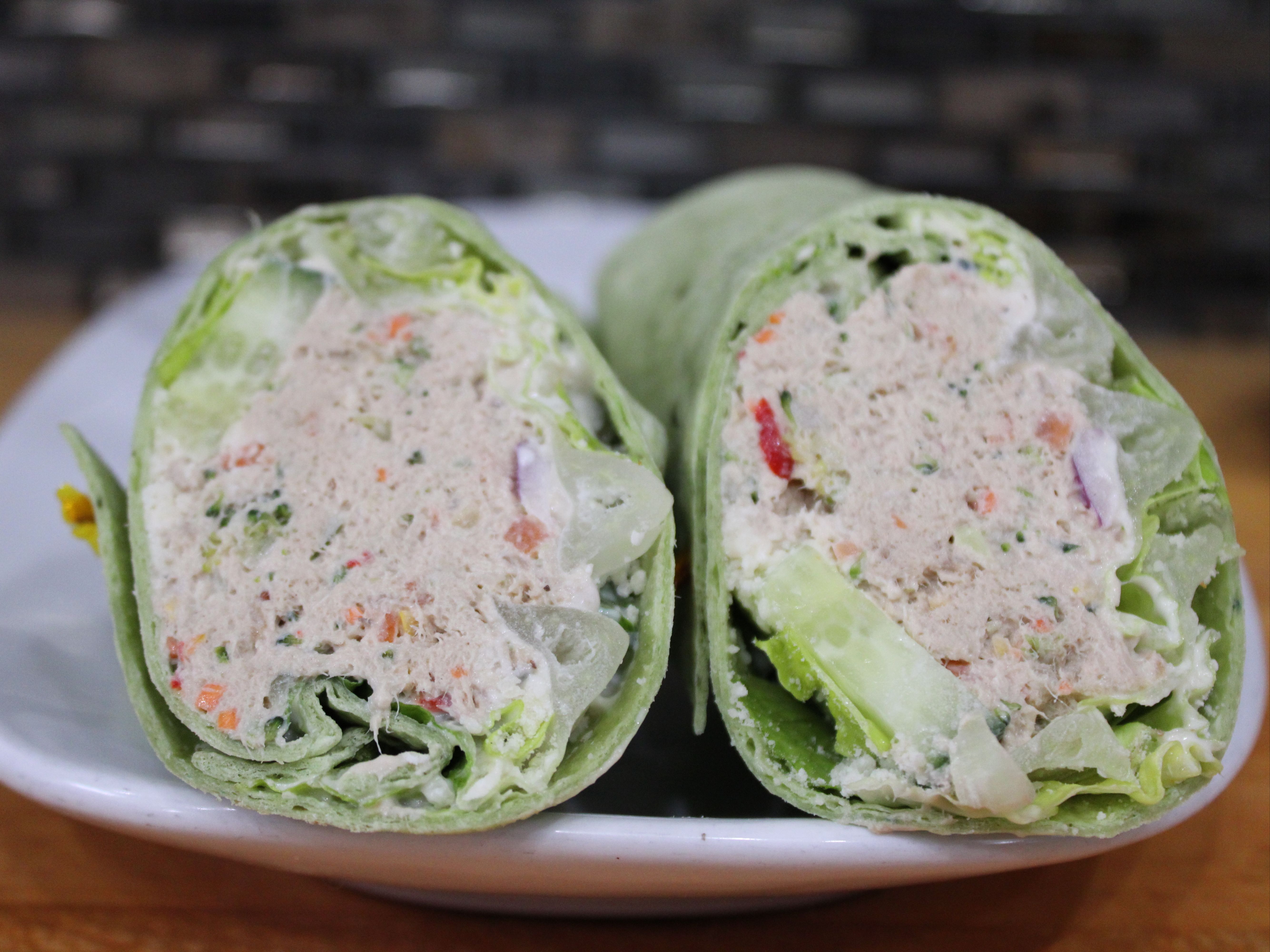 Vegetable Tuna Wrap.