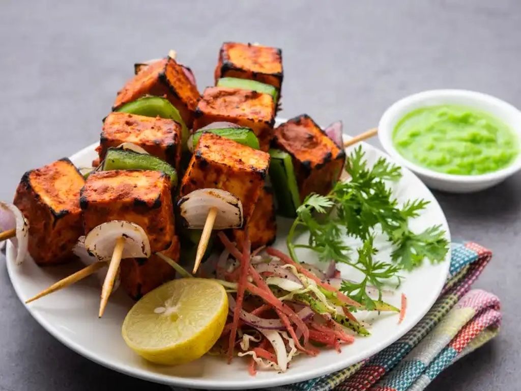 Tofu Kebab Platter.