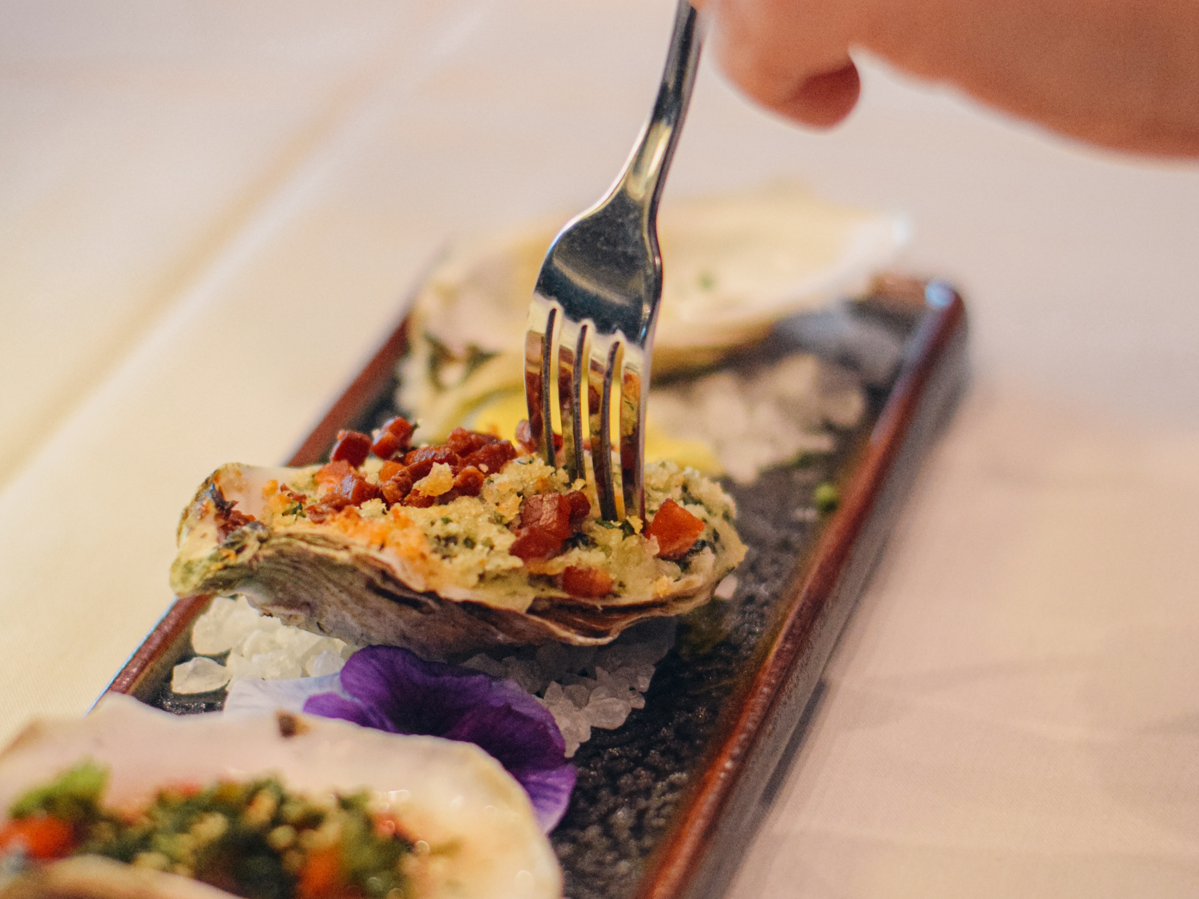 Green Goddess Oysters.