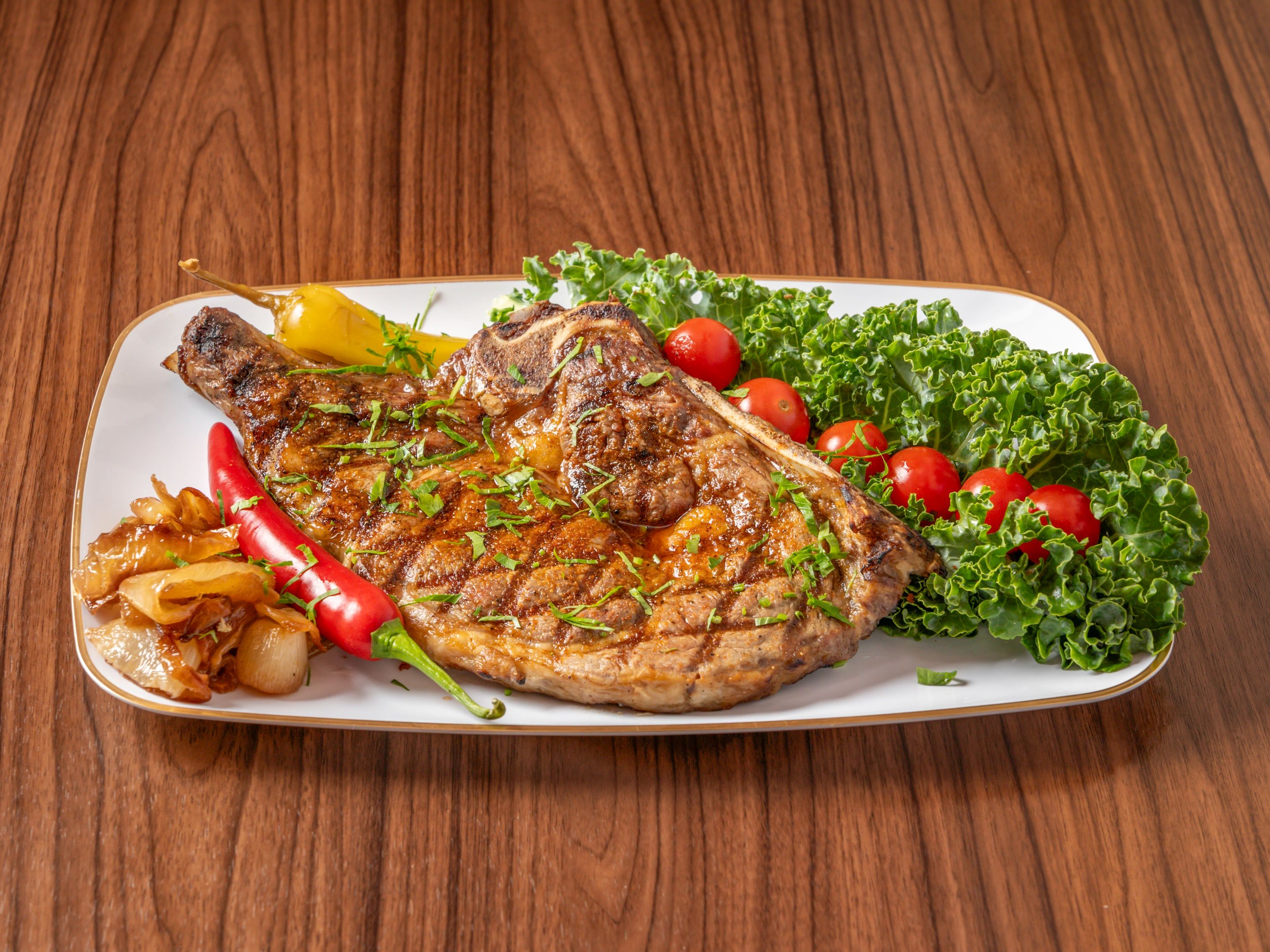 Rib Eye Steak.