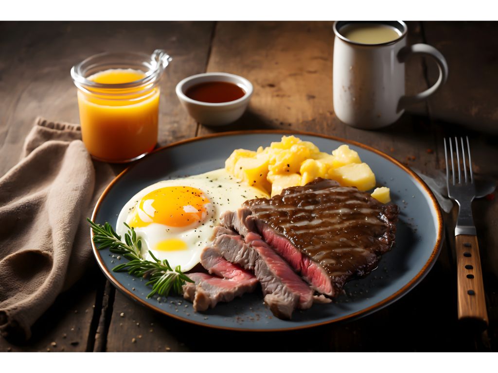 Carne Asada and Eggs Pl