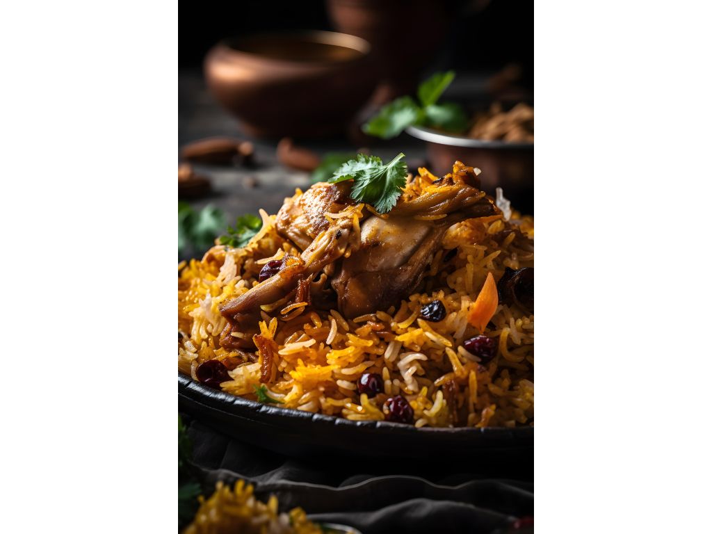 Chicken 65 Biryani.