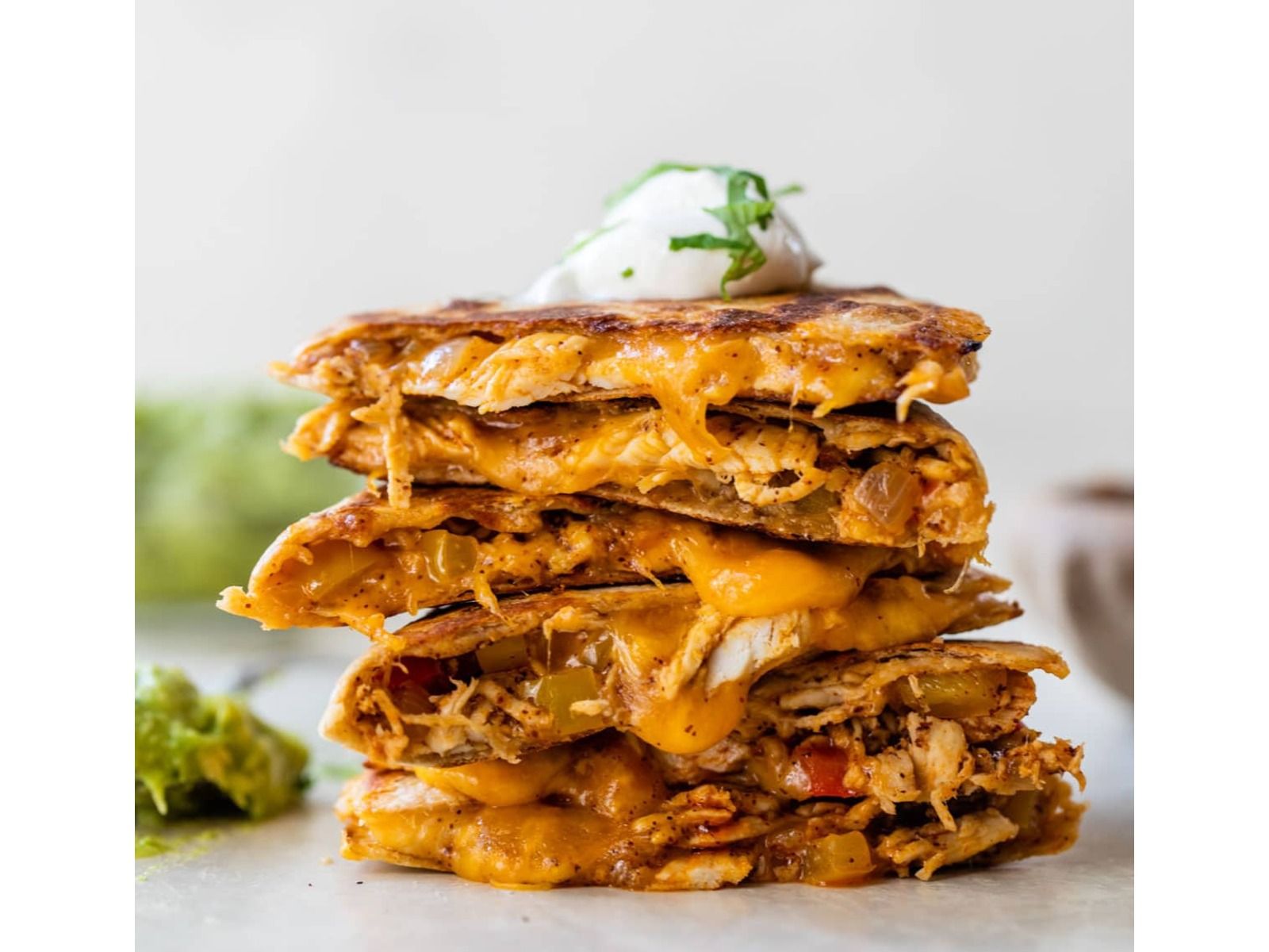 Chicken , beef Quesadilla.