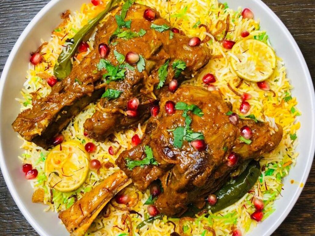 Lunch Goat Dum Biryani.