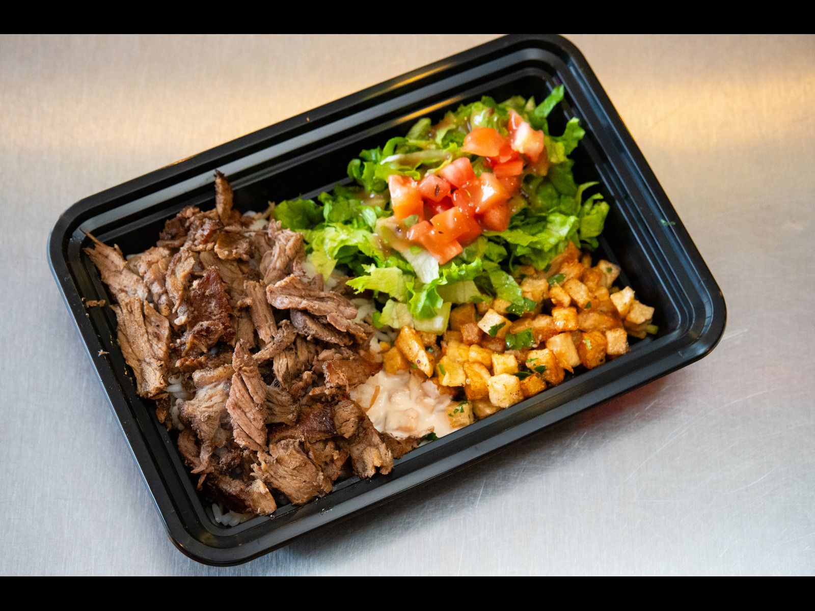 Kid's Lamb Shawarma Plate.
