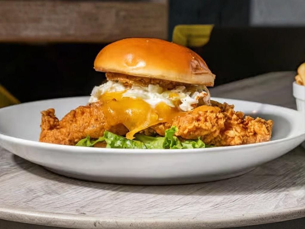 Fried Whiting Sandwhich w/slaw.