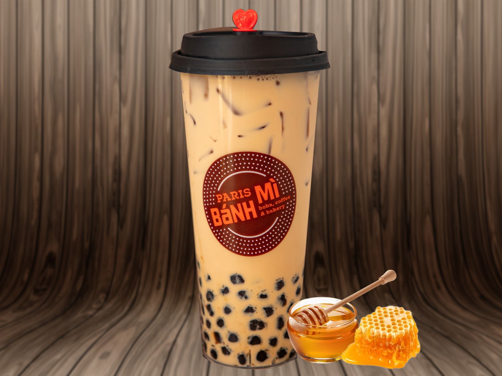HONEY MILK TEA.