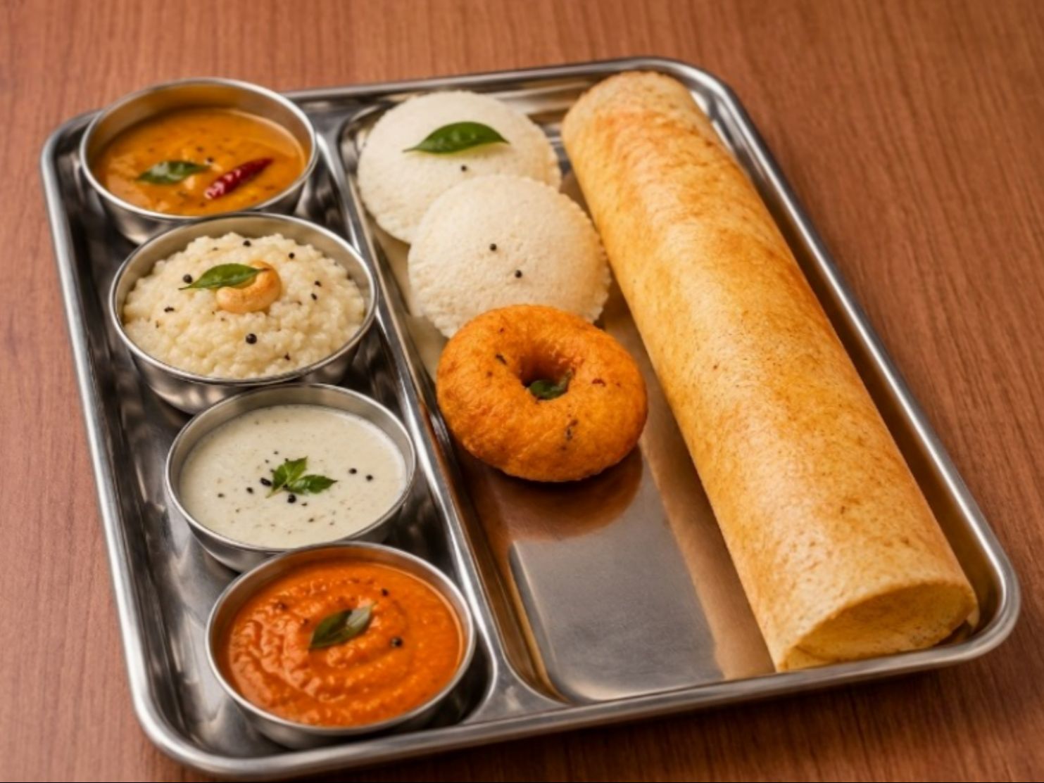 Idli (2)/Vadai (1)/Mini Dosa (1).