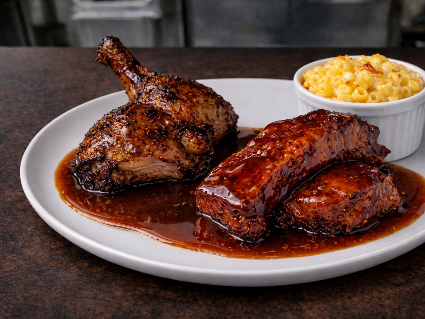 2 Meat Platter Ribs & Chicken.