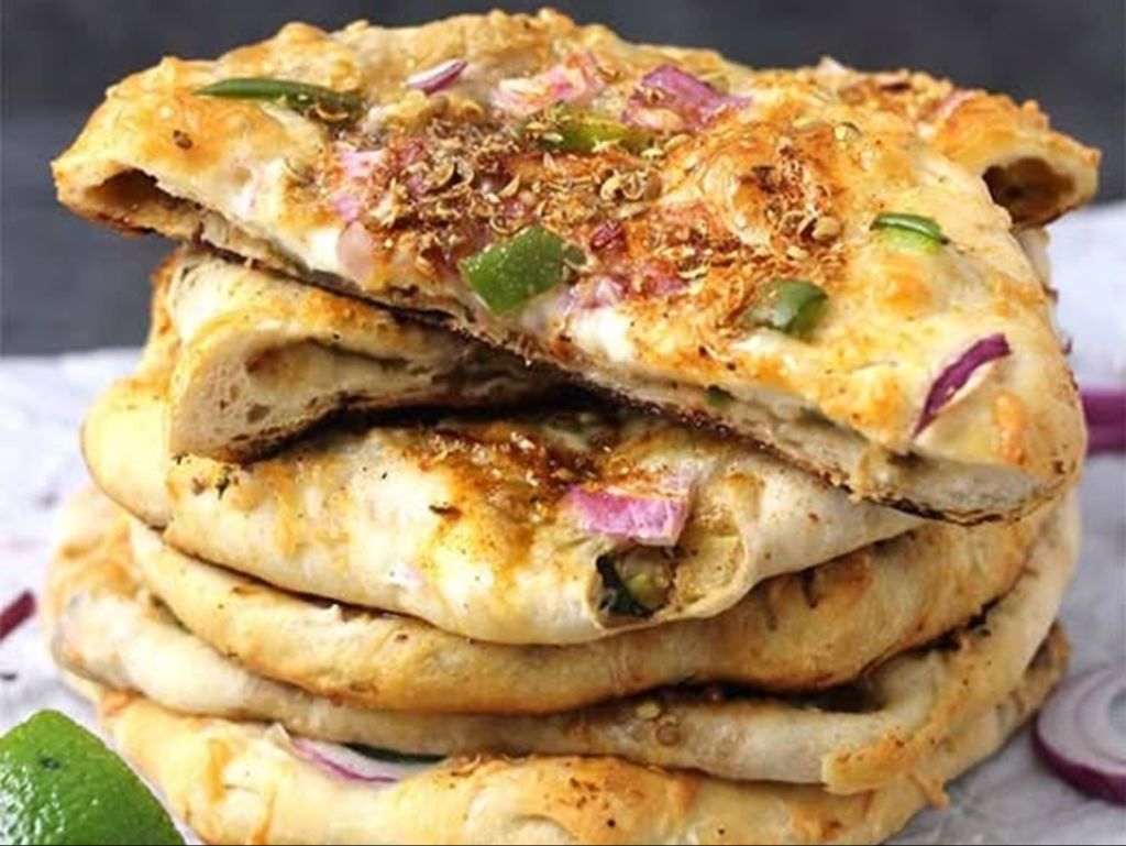 Chicken stuffed flatbread