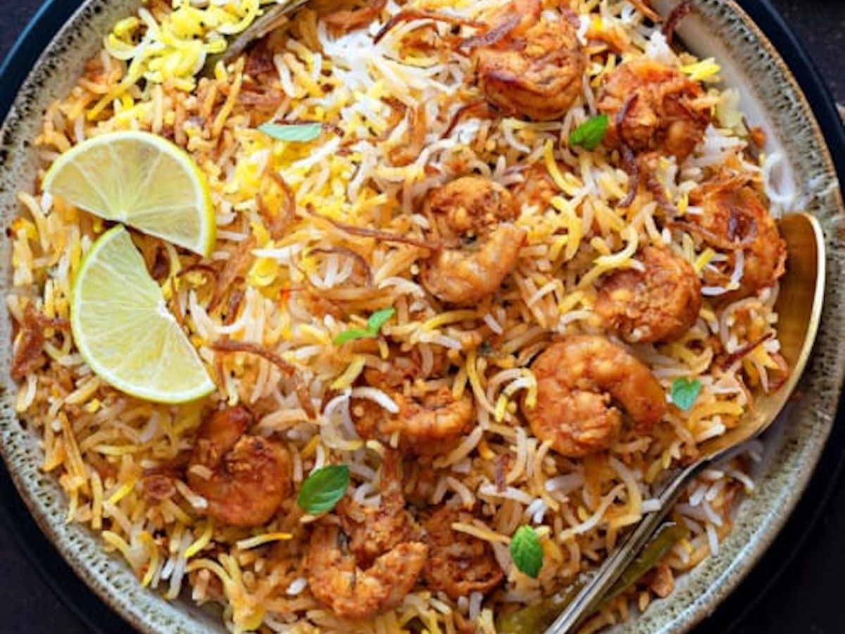 Shrimp Biryani.