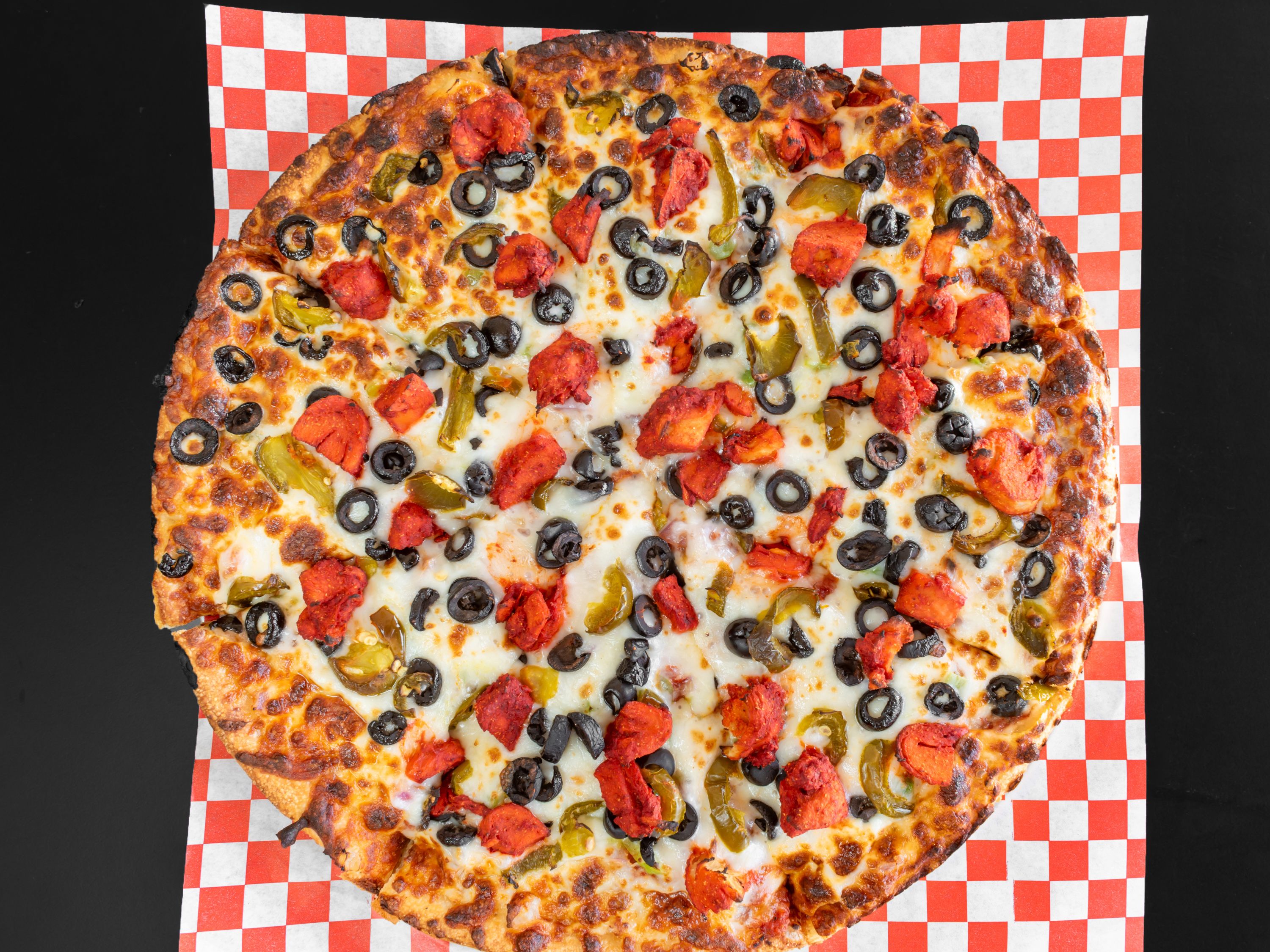 Soya Chaap Pizza.