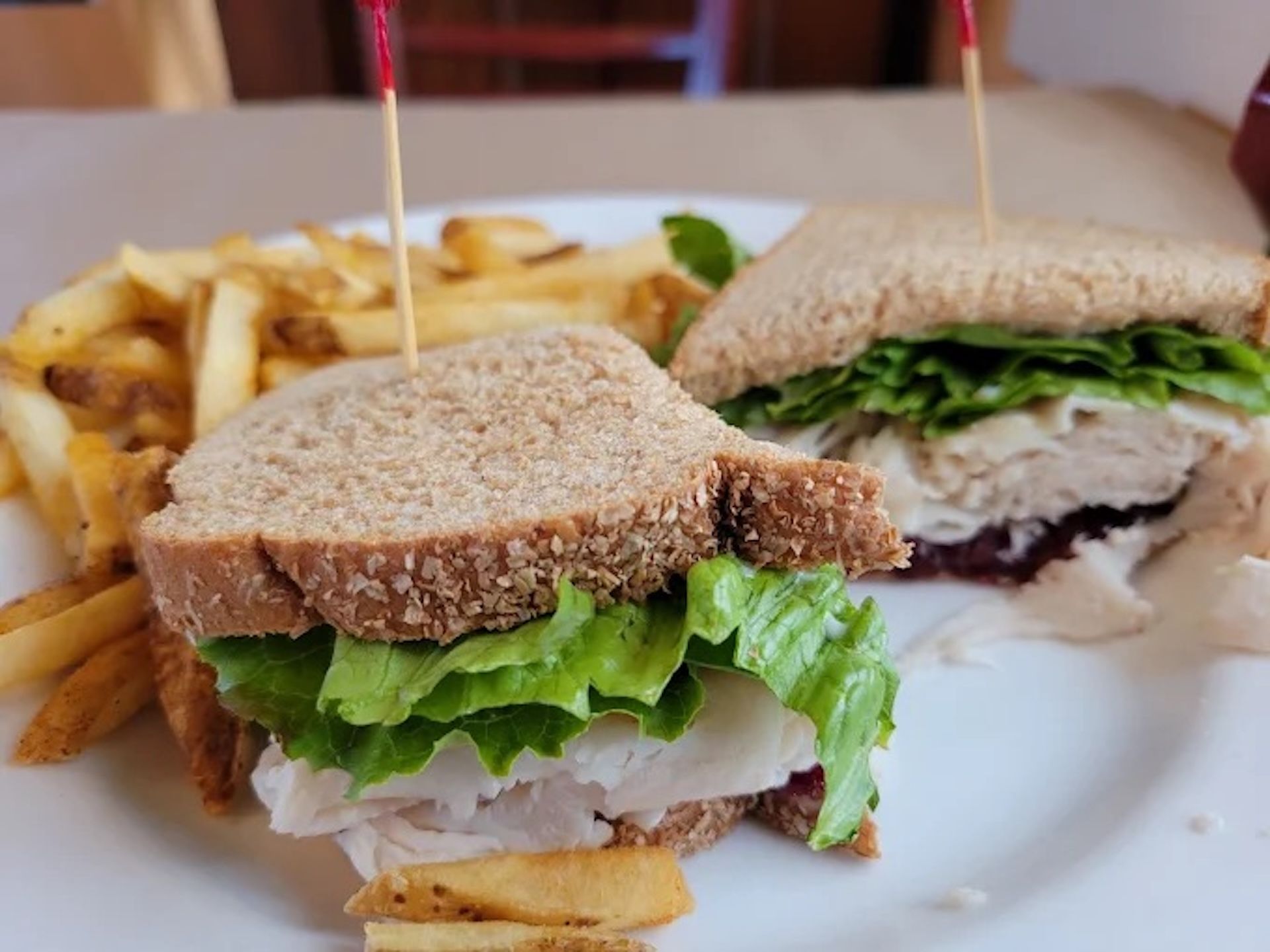 Turkey & Cranberry Salsa Sandwich.